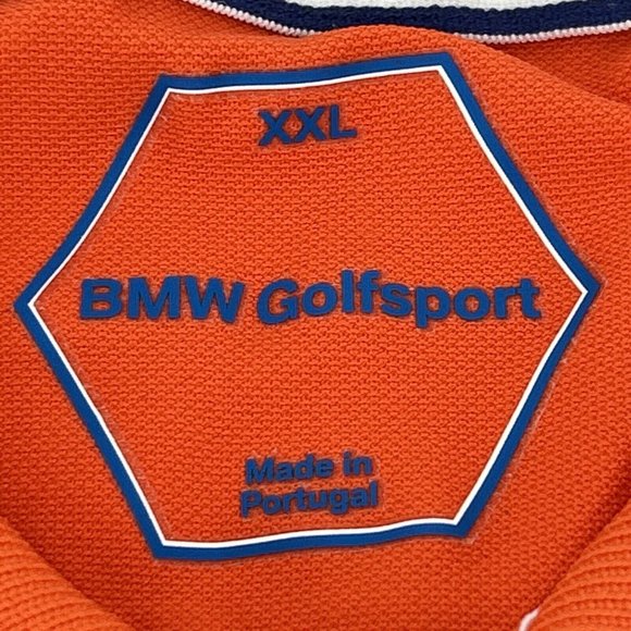 Men's BMW Golfsport‎ Short Sleeve Polo Shirt Orange XXL - Picture 3 of 9
